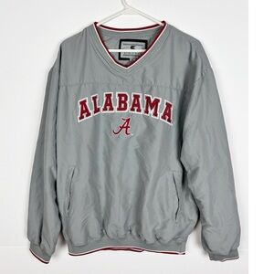 Colosseum Athletics Alabama Crimson Tide Windbreaker Pullover Gray Size Large